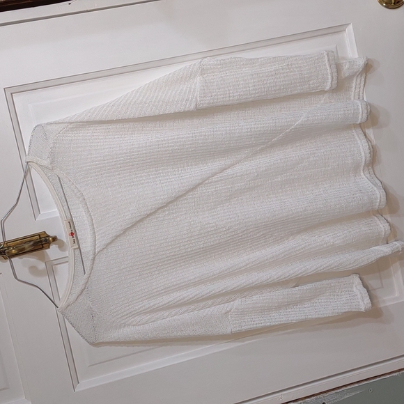 Oversized drop shoulder open knit top - Picture 1 of 5